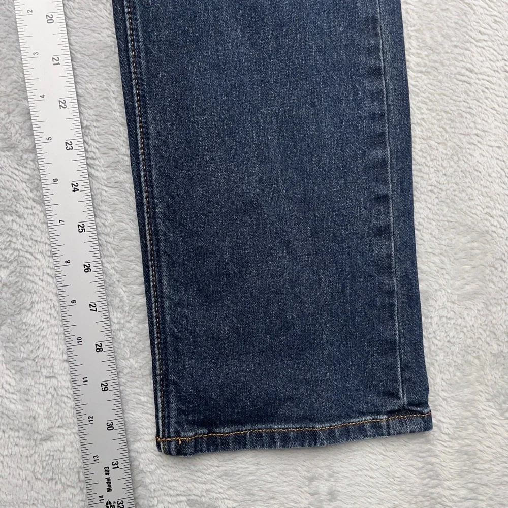 Volcom Vorta Straight Leg Jeans Mens 31 Denim Cotton Stretch Slim Fit Dark Wash